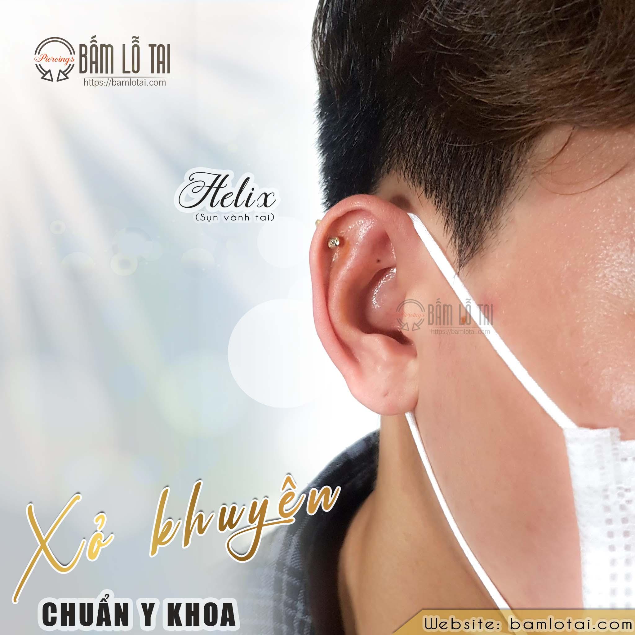 Xỏ khuyên helix cho nam