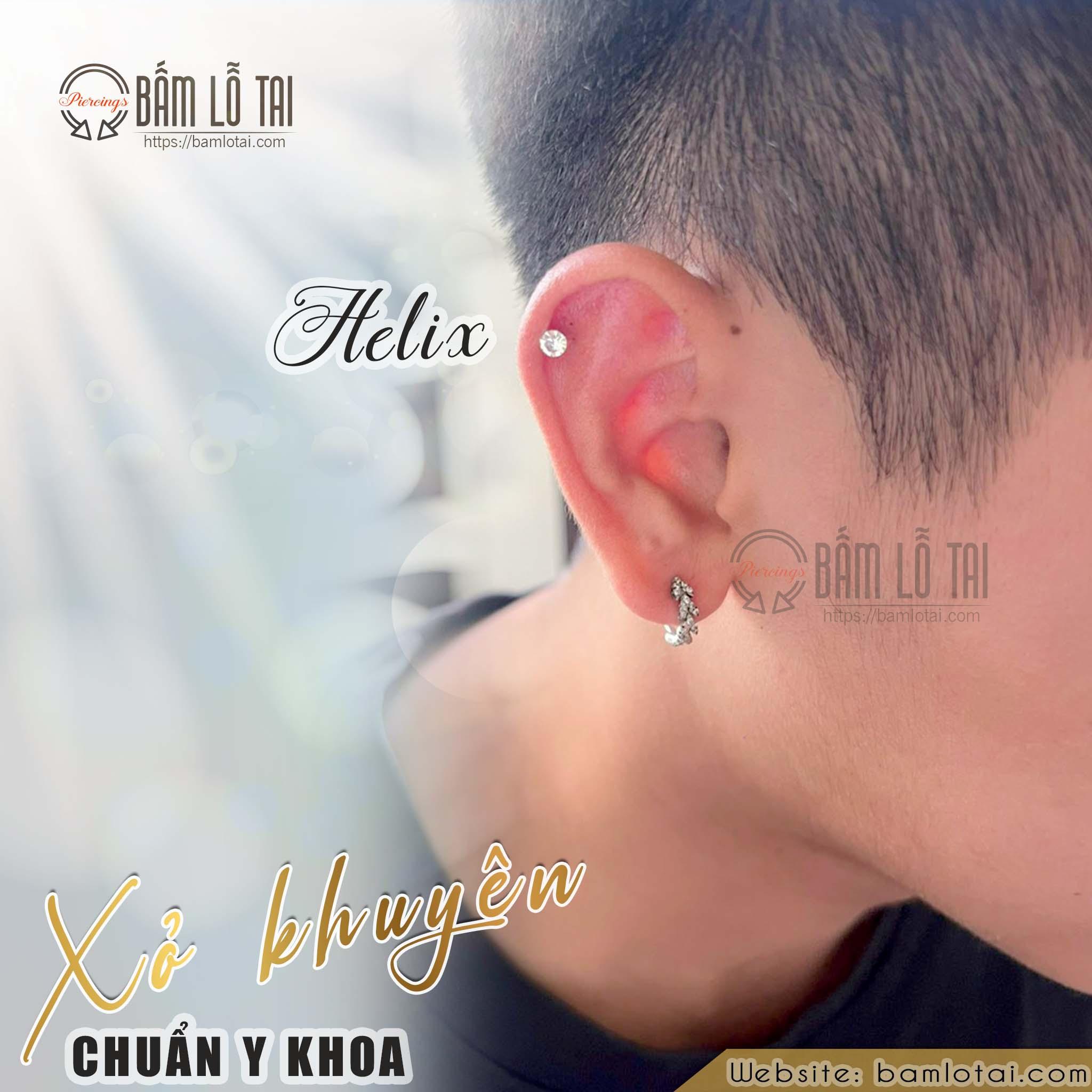 Xỏ khuyên helix nam