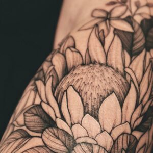 Inked Flowers - The Best Black Flower Tattoos