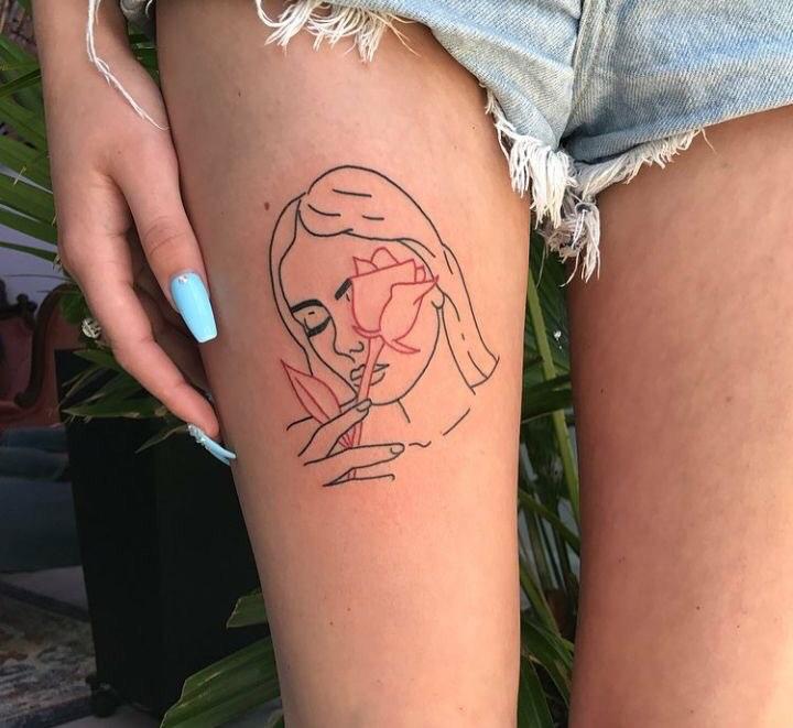 Cool girl tattoo