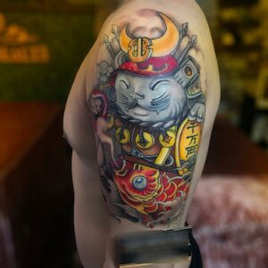 99+ Hình xăm Mèo Thần Tài tattoo may mắn Nhật Bản đẹp nhất