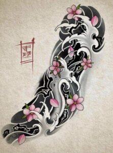 Hình xăm có thể được lấy ý tưởng từ tranh Sơn Thủy thời Edo