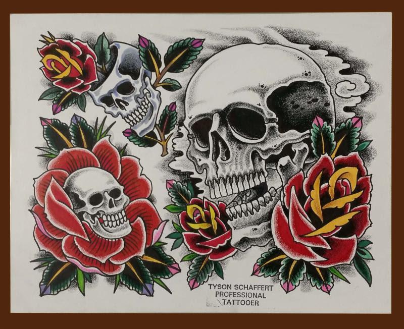 Tattoos and their meanings: Roses and Skulls - Iron Brush TattooIron Brush Tattoo