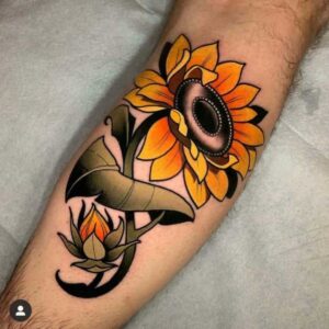 180 Inspirational Sunflower Tattoos with Meaning