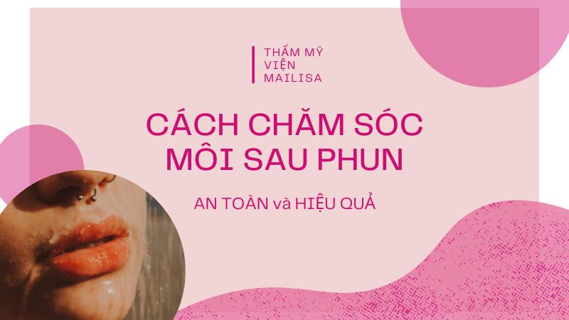 chăm sóc môi sau phun