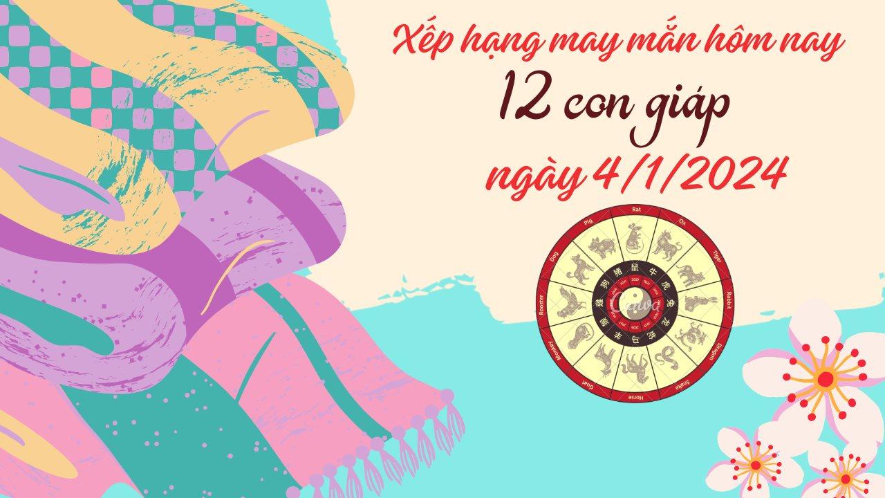 Xếp hạng may mắn của 12 con giáp ngày 4/1/2024: Tuổi Dậu và Sửu cần phải cận thận vào ngày này