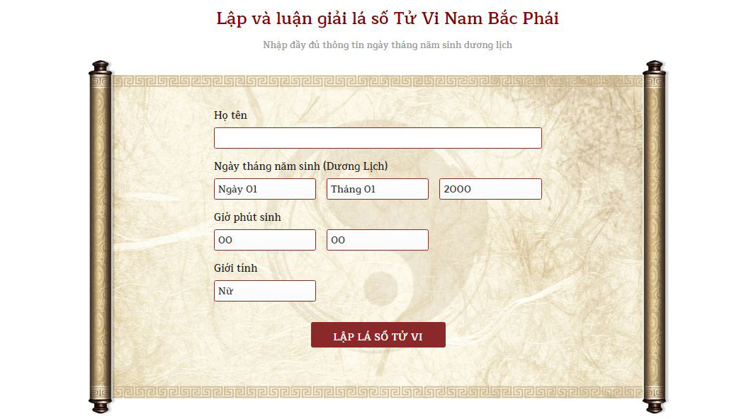 Lấy Lá Số Tử Vi Chính Xác - Giải Lá Số Chuẩn Tử Vi Nam Bắc Phái