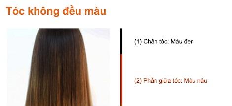 Cách nhuộm tóc 2 khúc màu