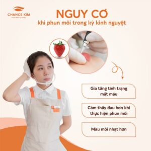 Đến tháng có phun môi được không?