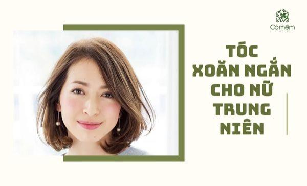 kiểu tóc xoăn ngắn cho phụ nữ trung niên