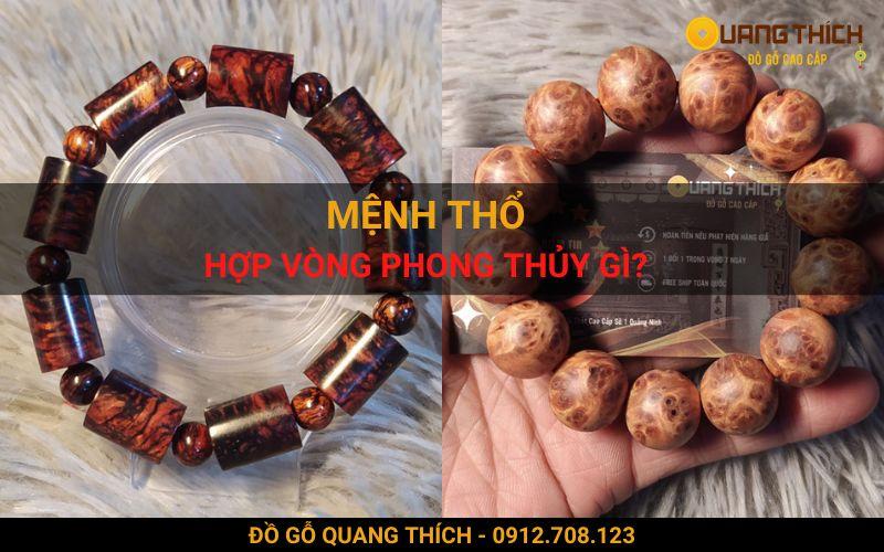 Vòng phong thủy MỆNH THỔ nam nữ hút TÀI LỘC + BÌNH AN