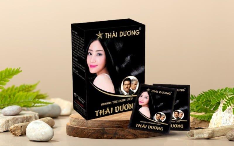 Nhuộm tóc dược liệu Thái Dương màu đen hộp 5 gói