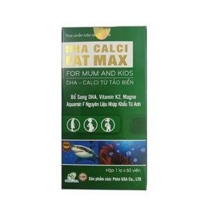 DHA Calci Fat Max - Bổ Sung Canxi Tảo Biển Tăng Cường Sức Khỏe Xương Khớp, Hộp 60 viên