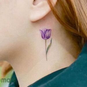 Mẫu hình xăm hoa Tulip: Ý nghĩa và vị trí phù hợp