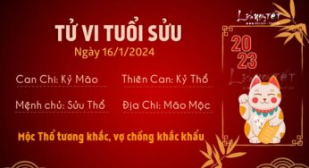 Tử vi hàng ngày 16/1/2024 của 12 con giáp: Tị thoải mải, Thân ngang ngược